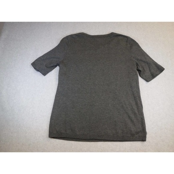 Womans Talbots short sleeved tight knit top floral sequins size Medium - Picture 2 of 7